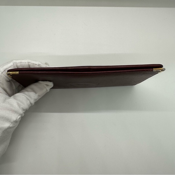 Cartier | Must Have Red Gold Plated Corners Long Bill Wallet Card Holder - Picture 6 of 10